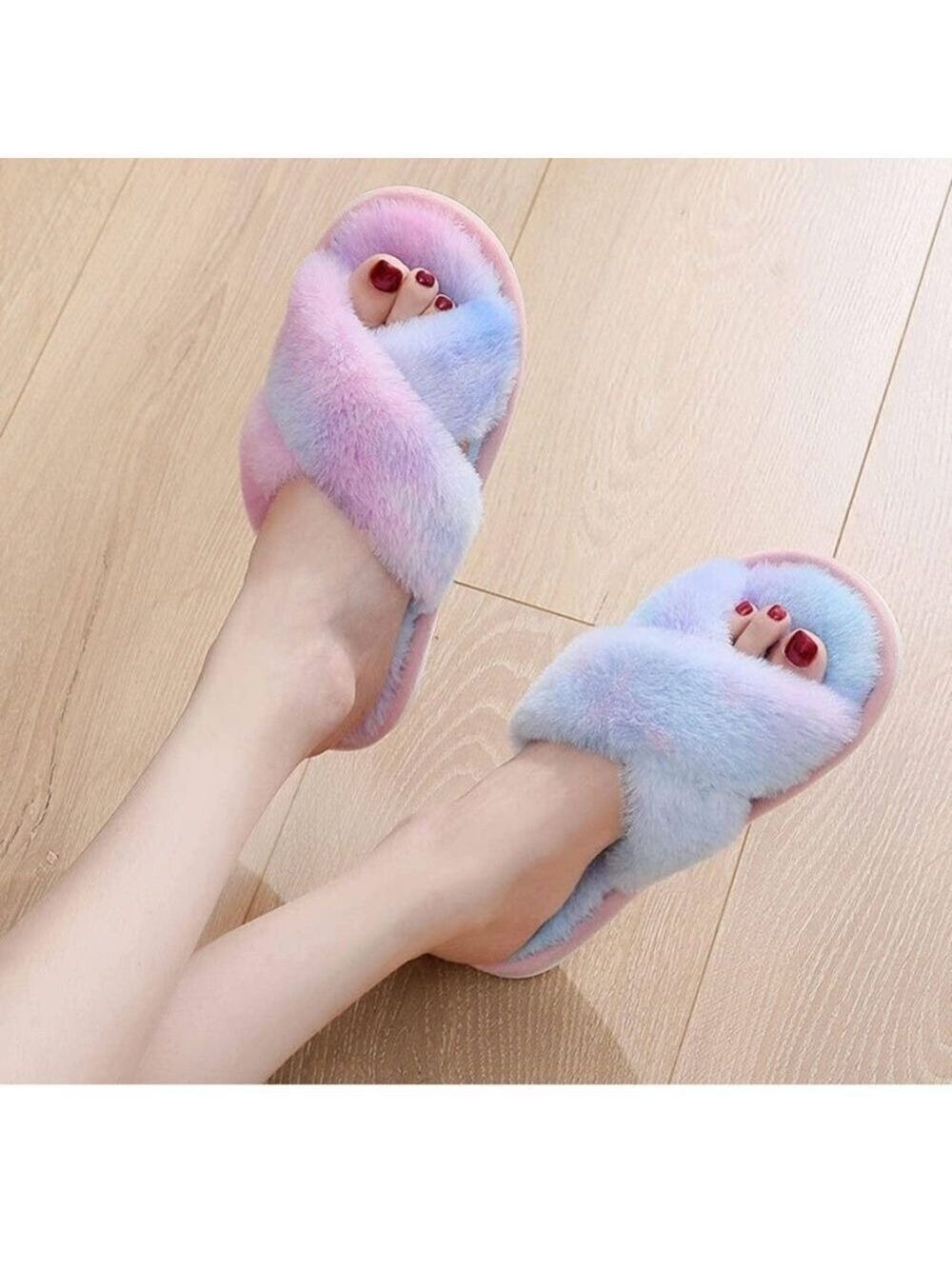 NWOTĀ NCAutumn and Winter New Indoor Warm Cotton Shoes Thickened Open Toe Shoes - Picture 8 of 9